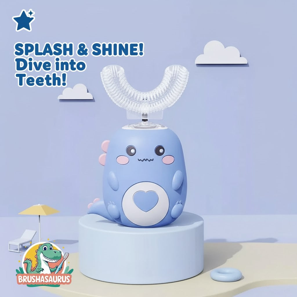BrushaSaurus Kids U-Shaped Electric Toothbrush