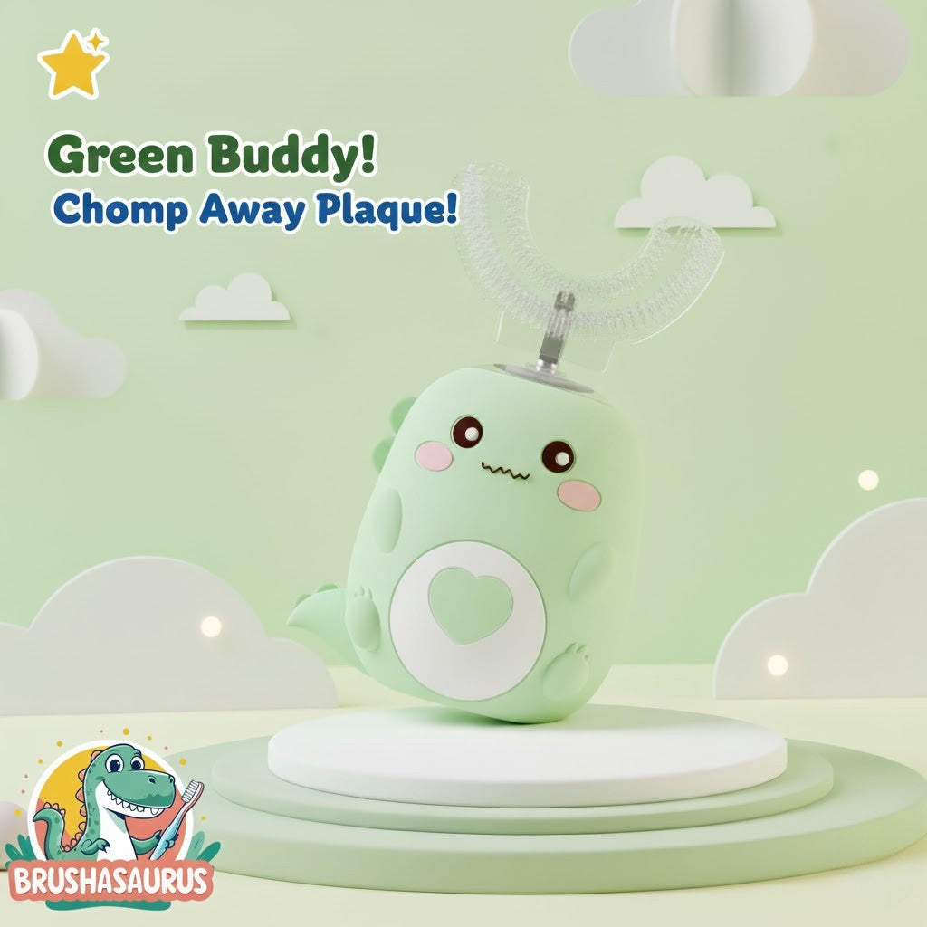 BrushaSaurus Kids U-Shaped Electric Toothbrush
