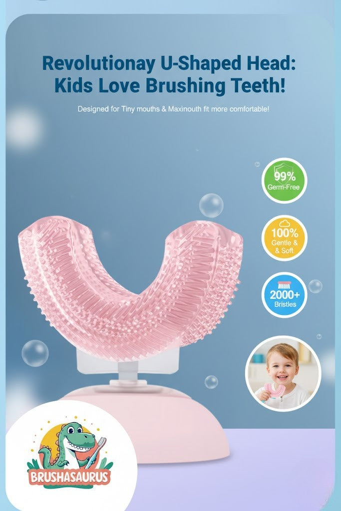 BrushaSaurus Kids U-Shaped Electric Toothbrush