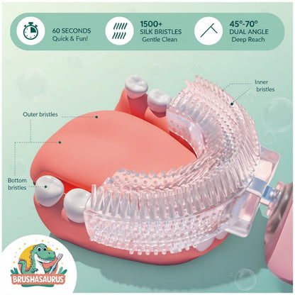 BrushaSaurus Kids U-Shaped Electric Toothbrush